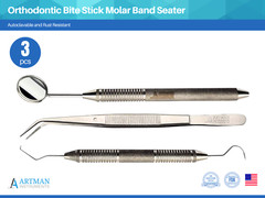 Dental Examination Mirror Kit Tweezers w/ Slip Resistant Surface ARTMAN
