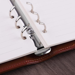 A6 Binder 6 Ring Refillable Notebook Budget Planner for A6 Filler Paper, PU Leat