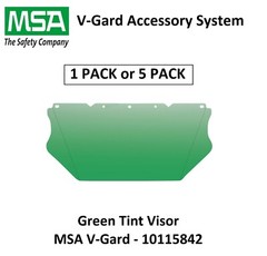 MSA #10115842 V-Gard Contoured Green Safety UV Visor Face Shield for Hard Hat HR