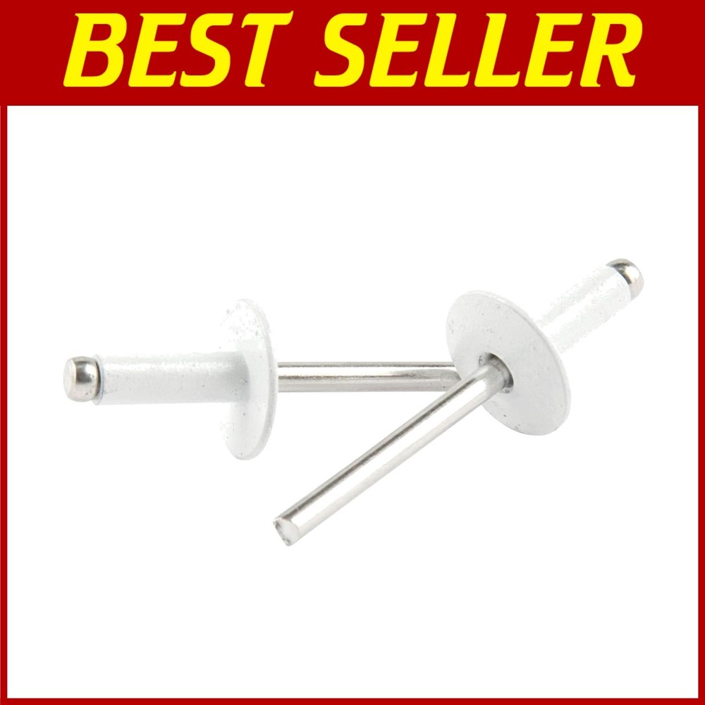 White Steel Large Head Rivet Kit – 1/4″ to 3/8″ Range