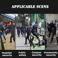 Hand-Held Anti-riot Shield with Foldable Grip Security Protection Anti Impact