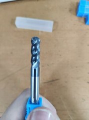 5 PCS 1/4″ 4 Flute Ball Nose Carbide End Mill 2-1/2″ Overall Length -TIALN COATE