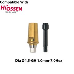 Titanium Straight Transfer Abutment Compatible with Osstem Hiossen Mini/Regular