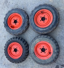 5.70-12 Heavy Duty L23, L28 Bobcat Tires/Rims w/5 on 5.5″ Bolt Circle 3.7″Center
