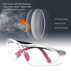 Safety Glasses Anti Fog Lens,HD Clear Scratch Resistant Work Glasses with Adj…