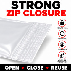 Clear Reclosable Bags 2″ x 6″ 4 Mil Heavy Duty Zip Lock Storage Bags