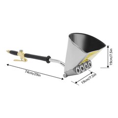 Cement Mortar Sprayer 4 Jets Stucco Sprayer Mortar Spray Gun Hopper Wall Paint
