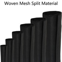 Braided Cable Sleeve Split Wire Loom Tubing Cord Protect Mesh Woven Material Lot