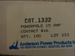 ANDERSON POWER PROD. HERMAPHRODITIC MODULAR CONNECTOR CAT.1332 BOX OF 100