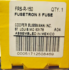 Cooper Bussmann FRS-R-150 Fusetron Dual Element Time Delay Rk5 150a Amp 600v-ac