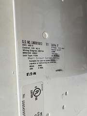 Eaton AN19KN0 Size 3 LNV0018013 Used Bucket HMCP100R3C Brkr 480V 120V Coil #C7