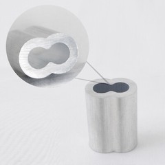 HIGOOD Aluminum Crimping Loop Sleeves Rope for 3/32”,Aluminum Alloy, PK 100