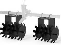 2 Pcs 15.7 in Wide Tow-Behind Disc Plow Harrow Attachment – Fits 2×2” Receiver