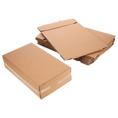 10Pcs Portable Khaki Corrugated Cardboard Boxes for Shipping and Storage Needs