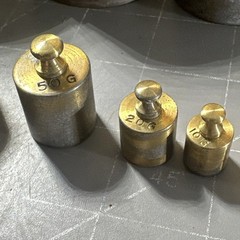 Balance Weight Set Grams (1-50g) (2 x 100g, 200g, 500g, 1kg, & 2kg) Brass 14pc.
