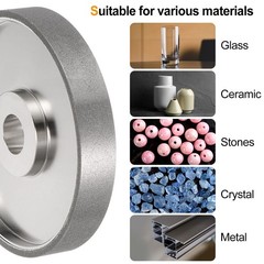 Diamond Lapidary Wheel 6 Inch x 1 Inch Arbor Hole 320 Grit Grinding Wheels