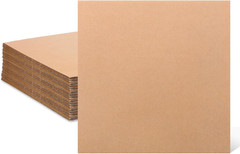 50 Corrugated Cardboard Sheets，12×12 Inches Flat Card Board Inserts LP record Co