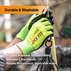 Premium Nylon Nitrile Work Gloves FN320 3D Comfort, Stretchy Fit, Size…