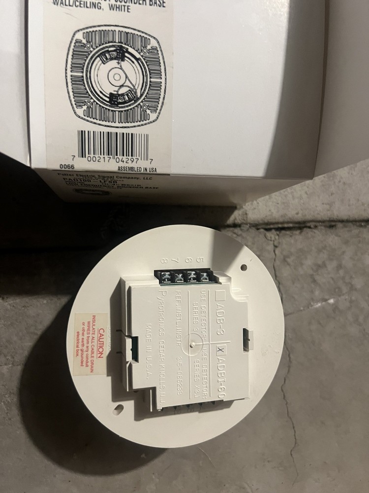 CERBERUS/PYROTRONICS #ADB-3/ADBI-60 Audible Base, Automatic Fire Detection Base