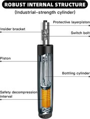 Heavy Duty Gas Lift Cylinder Replacement Pneumatic Shock Piston For Office Chair