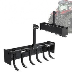 Heavy Duty Steel 55″ Box Blade Scraper W/ 6 Scarifier Shank For Cat 0 Cat 1