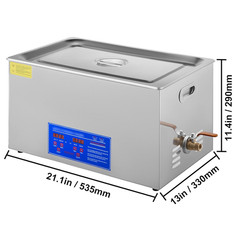 22L Industrial Sonic Cleaner with Digital Timer&Heater 40Khz Professional Sonic