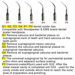 Dental Ultrasonic Scaler Tips fit EMS Woodpecker & DTE SATELEC Handpiece cso