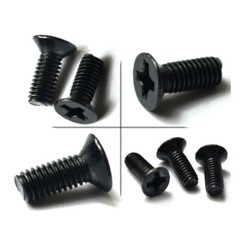 M3 M4 M5 M6 Black Steel Phillips Cross Recessed Countersunk Flat Head Screw Bolt