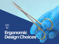 Scissors Surgical 5.5 Straight Gold Plated Handle Tungsten Carbide ARTMAN