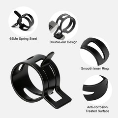 105x Hose Spring Clamps 6-14mm Fastener Fuel Water Line Pipe Air Tube Clips Kit