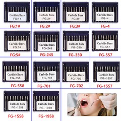 Dental Tungsten Carbide Bur FG Dills Round Type For High Speed Handpiece