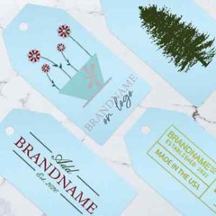 100 PCS 1-1/2″ x 3-1/8″ Custom Printed Personalized Branded Hang Tags