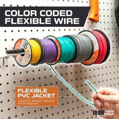 50 ft 4 Gauge Wire – 2 Pack 25ft Copper Clad Aluminum Primary Wire – 4 AWG He…