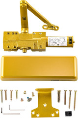 Satin Brass Heavy Duty Designer Door Closer – UL Fire Rated, Grade 1