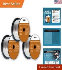 3 Pack PGN Flux Core Welding Wire – E71T-11 .030 Inch, 2 Pound Spool – Gasles…