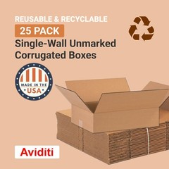 Shipping Boxes Flat 16″L x 12″W x 4″H 25-Pack – Corrugated Cardboard Box for …