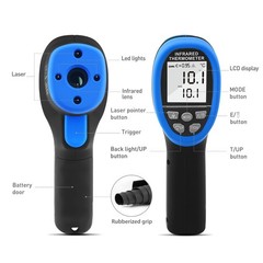 Infrared Thermometer Gun -50°C to 1500°C (-58°F to 2732°F) with Laser, 30:1 D:S