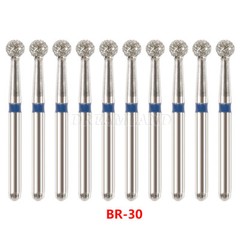 20 packs Dental Diamond Burs Ball Round FG 1.6mm BR-30 Fit High Speed Handpiece