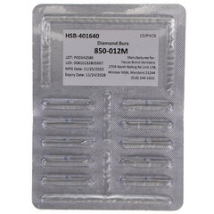 House Brand Dentistry 401640 FG 850-012M Round End Taper Medium Diamond Burs 10P