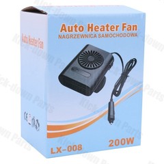 1x New 200W 12V Car Heater Cooling Fan For Windshield Defrosting – Orange/Black