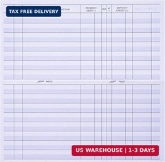 24 PCS Check Registers for Personal Checkbook, Easy to Read Checkbook Register