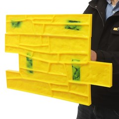 Concrete Polyurethane Texture Mat for Seamless Cement Stamping – Yellow