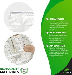 100 Clear Drawstring Bags 12″ x 18″ Travel Shoe Bags 2 mil Waterproof