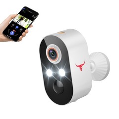 Wireless 1080P Security Camera, Color Night Vision, 120° View, ABS Housing