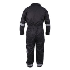 Black Work Wear Men’s Overalls Boiler Suit Coveralls Mechanics Protective