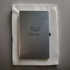 CADILLAC Notebook Journal Debossed Logo GM Notepad Hard Cover Vegan Italy Made