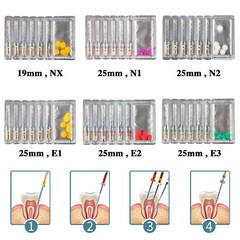 Dental Endodontic Endo Engine Rotary Root Canal NiTi File 25MM