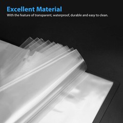 100PCS Clear Plastic Sheet Page Protectors Sleeves A4 Size Document Ring Binder