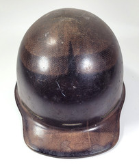 Vintage Brown Fiberglass Hard Hat Safety Helmet