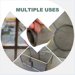 304 Stainless Steel Wire Mesh Screen,15.7 X 59 Inches, 1mm Hole 20 Mesh, No R…